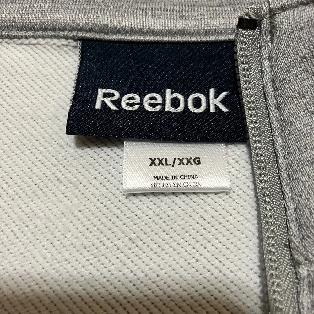 Reebok 1/4 Zip Mens Size 2XL XXL Pullover Fleece Sweater Outdoor‎ Two Tone Gray